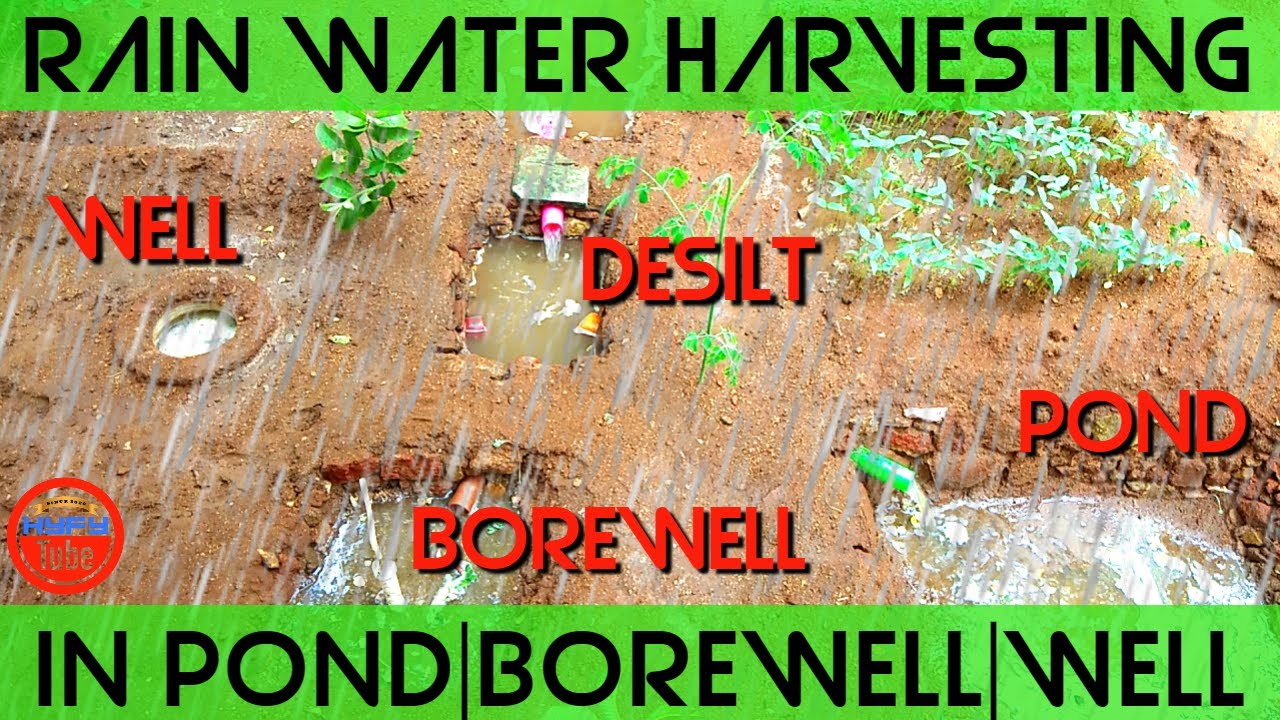 Rain Water Harvesting: Rain Water Harvesting In Farmland | Pond | Borewell | Open well Recharge