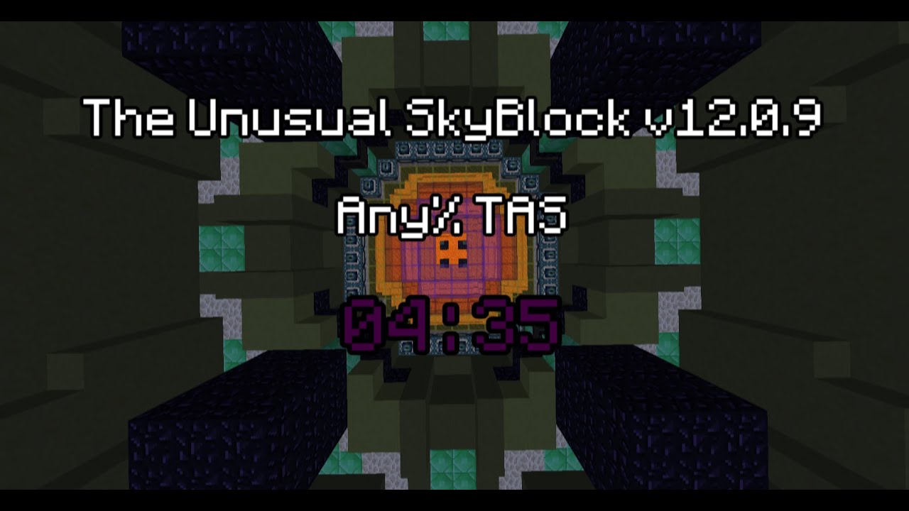 [TAS] The Unusual SkyBlock v12 Any% in 04:35 [reference record]
