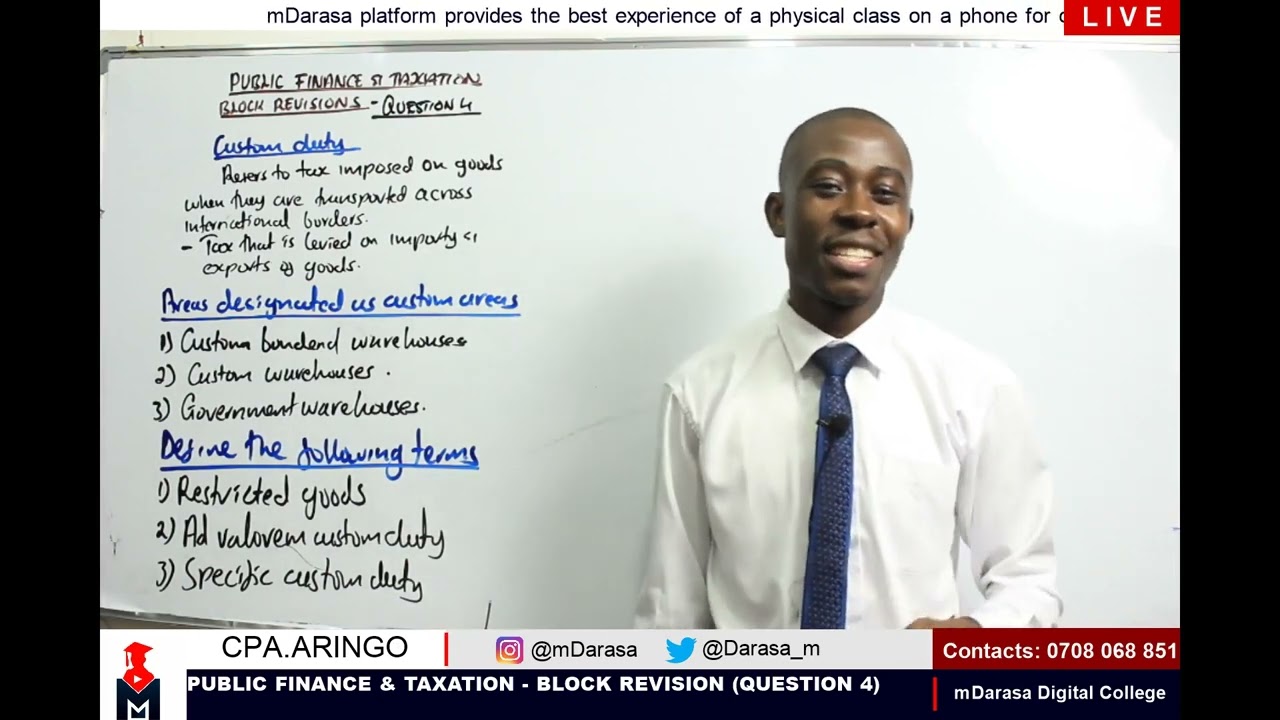 PUBLIC FINANCE & TAXATION - BLOCK REVISION FOR AUGUST EXAMS