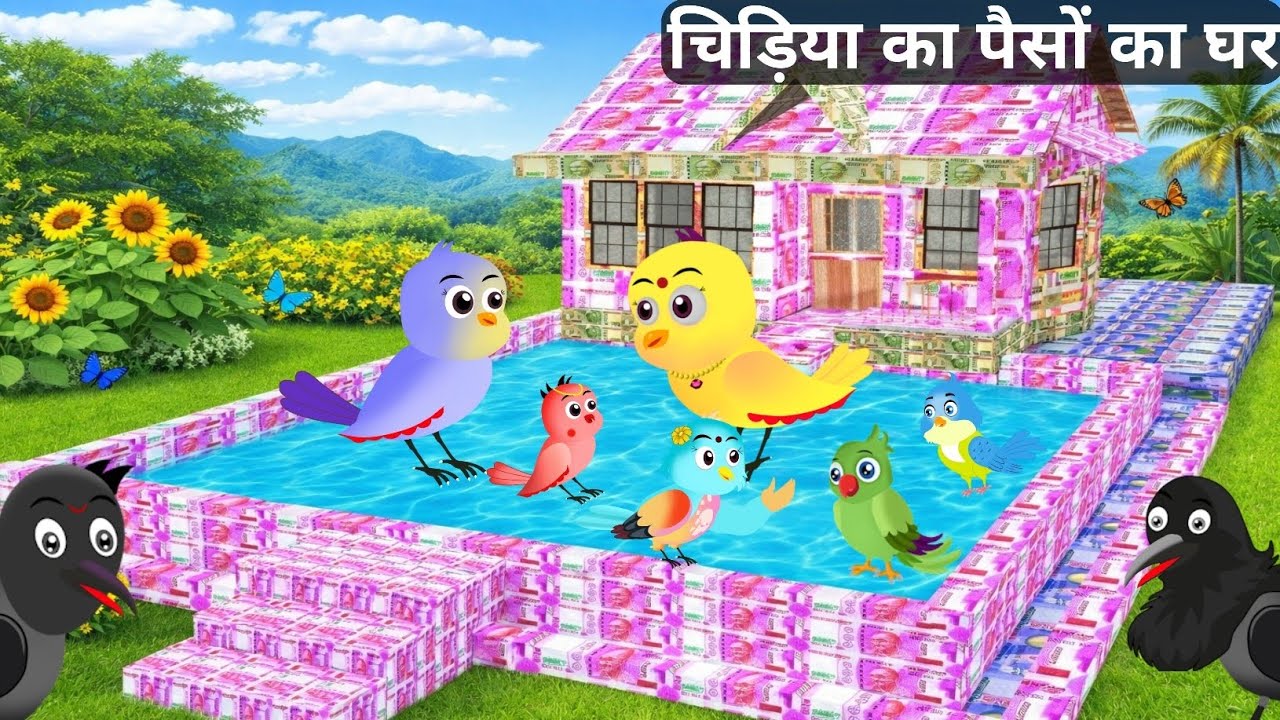 चिड़िया का पैसों का घर । Rano Chidiya Wala Cartoon । Hindi  Kahani । Chidiya Wala Cartoon 