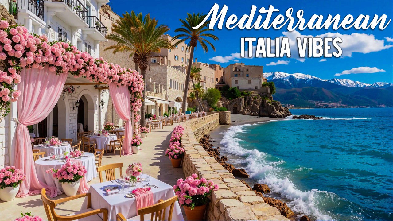 Italian Vibes & Chill Mediterranean Music 🎶 Romantic Luxury Yacht Journey on the Italian Coast 4K