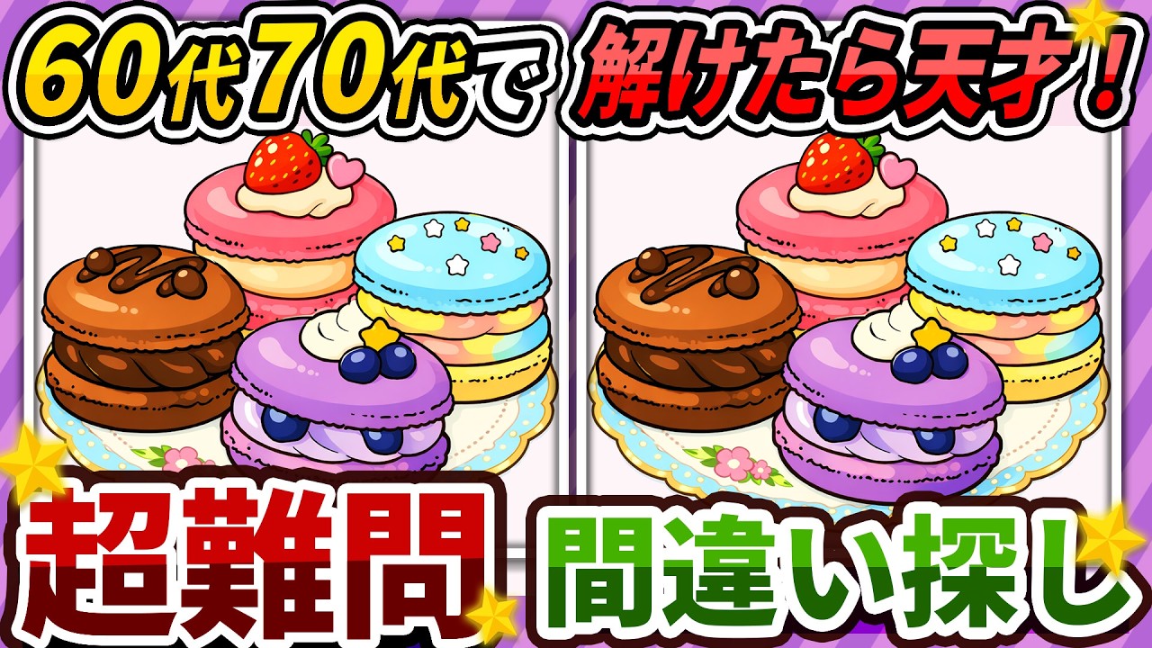 【間違い探しクイズ】⚠️むずかしいトゥンカロンのイラスト編！脳活＆脳トレにおススメ無料ゲーム【アハ体験有り】#505