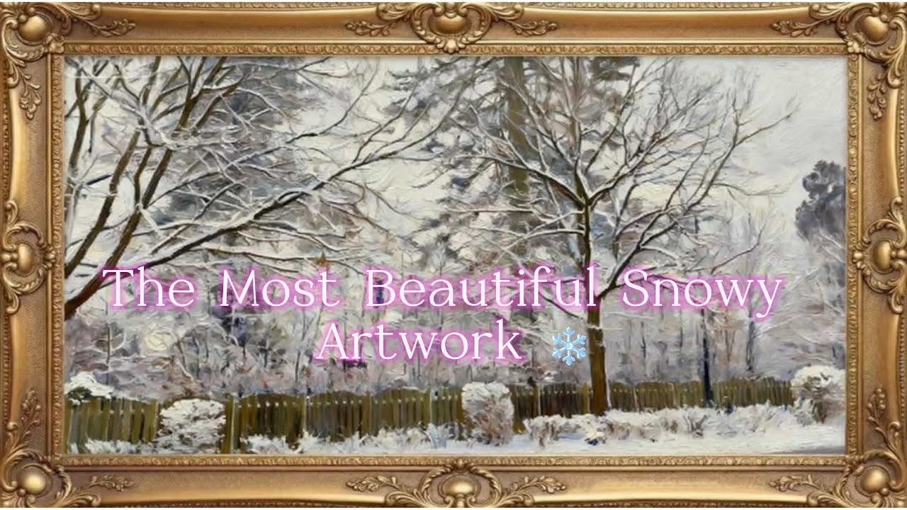 Winter Snow Landscape 4K Without ads ❄️ | ساعة من أجمل لوحة طبيعة شتوية