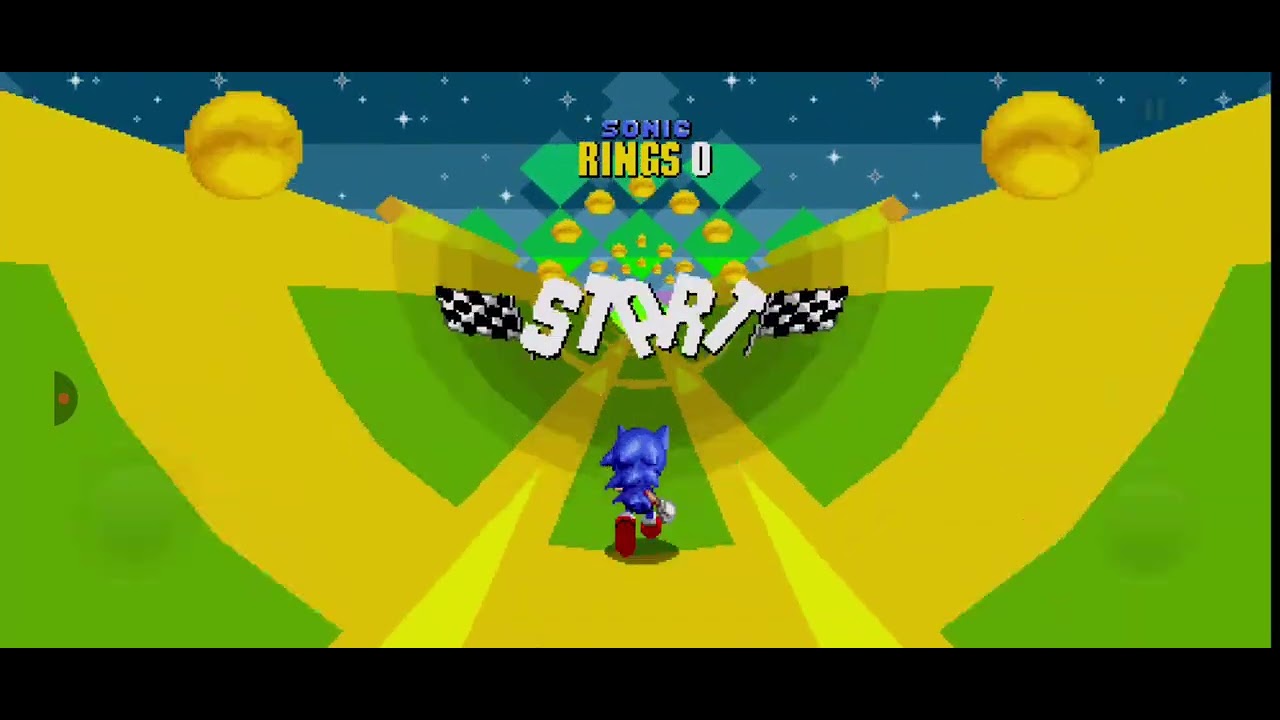 Sonic 2 : Sonic has all the chaos emerald ( 1st  world emerald hill )