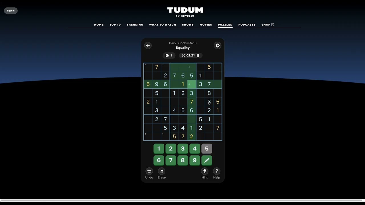 Sudoku Easy Answer Today | March 8, 2026 | TUDUM by Netflix