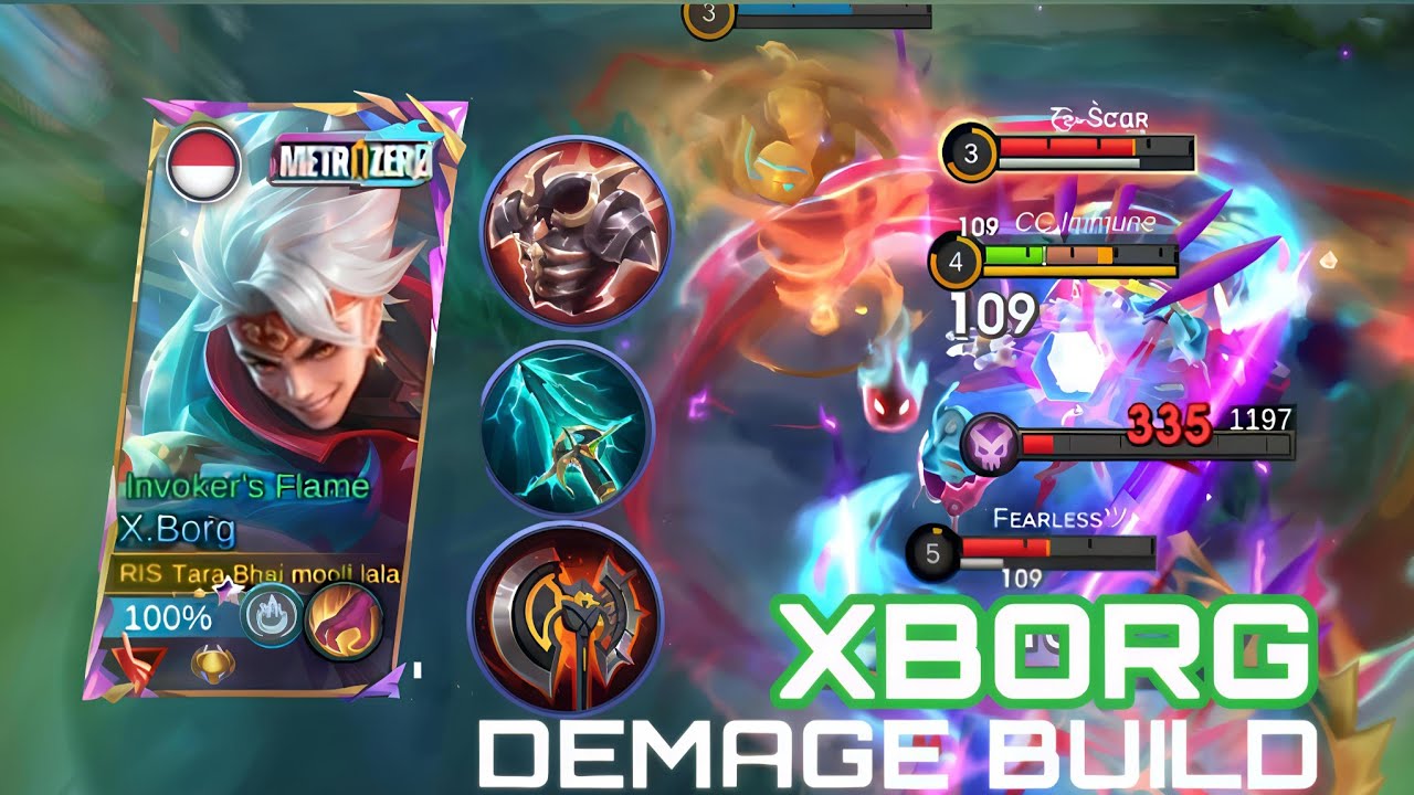 X-BORG BEST BUILD 2025 \ X-BORG GAMEPLAY \ MOBILE LEGENDS X-BORG \ METRO ZERO SKIN ✔️