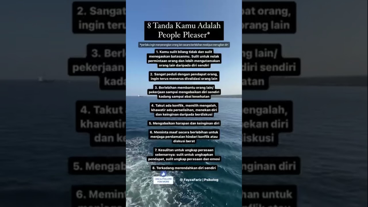 Apakah kamu people pleaser? Cek disini yah #psikologi #motivasi #psikolog #trik #tips #tipspsikologi