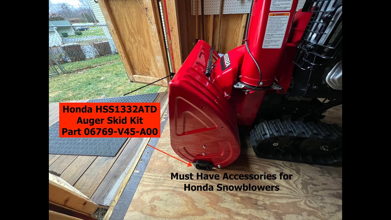 Honda HSS1332ATD Snowblower | Front Skid Kit Installation (06769-V45-A00)