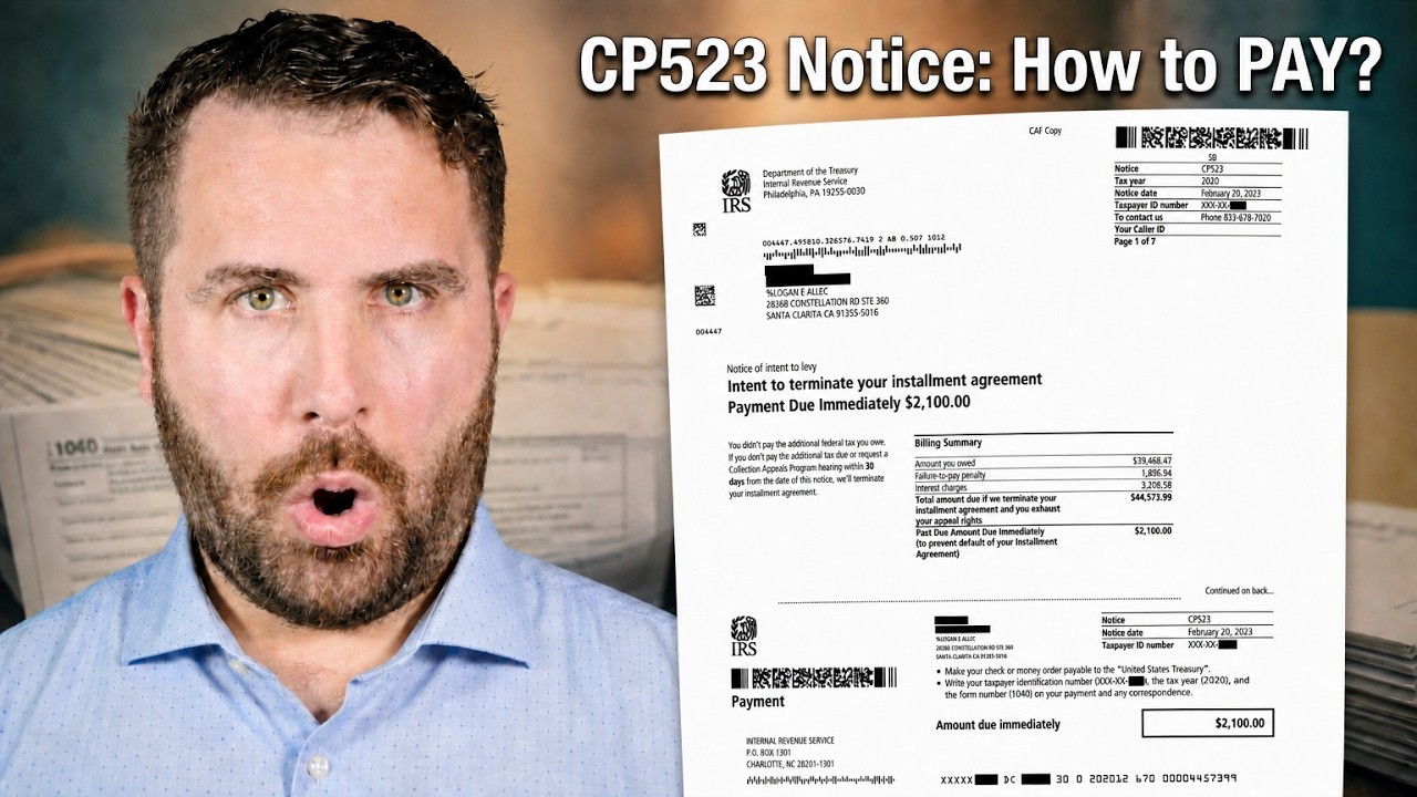 How to Make an IRS Payment When You Receive a CP523 Notice