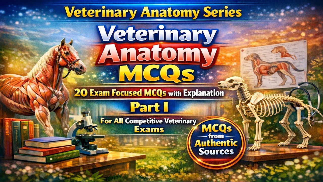 Veterinary Anatomy MCQs Part-I | Most Repeated Questions for All Competitive Veterinary Exams