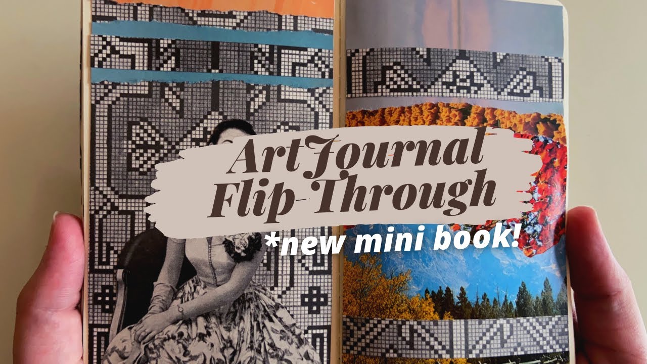 art journal flip through ✨ new COMPLETE tiny gluebook!