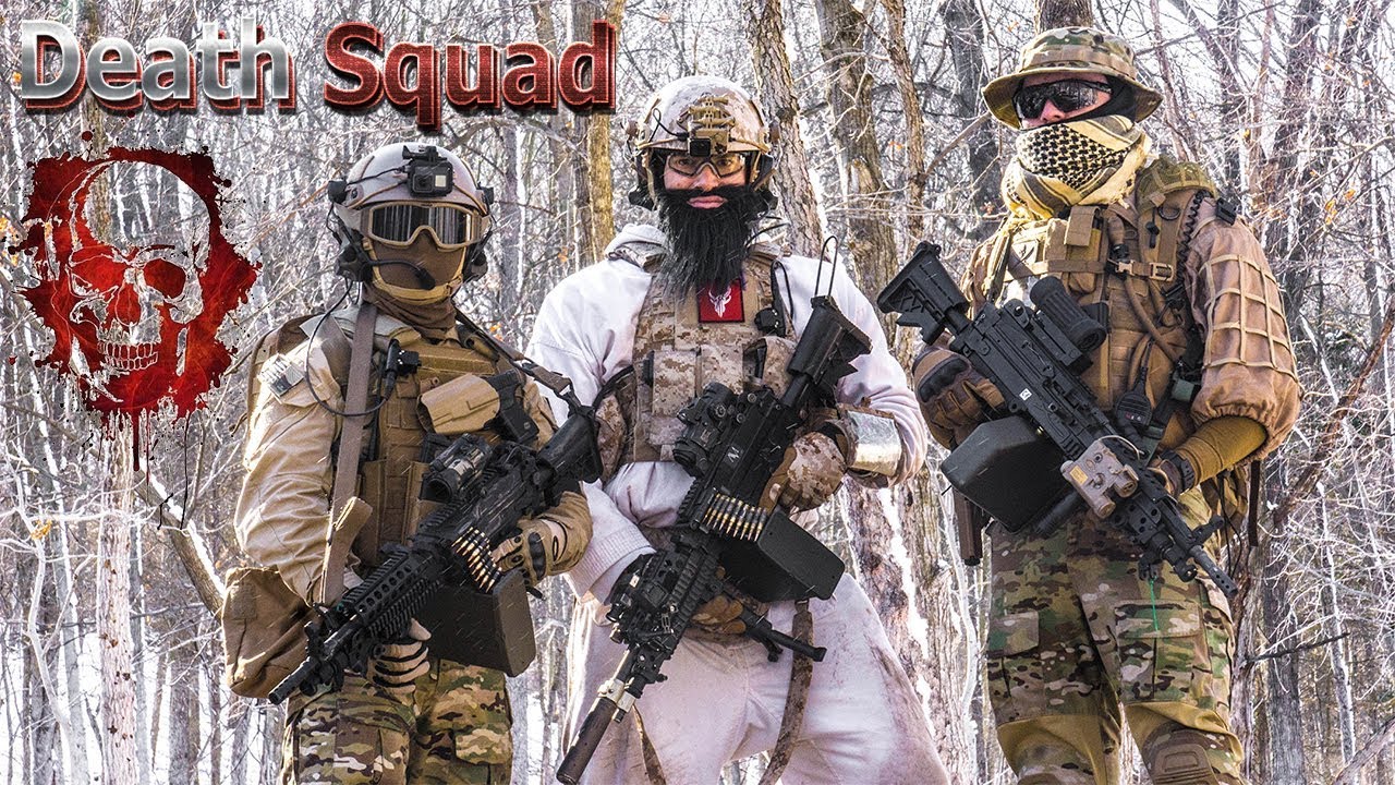 Winter LMG DEATH Squad! Airsoft Gameplay !!