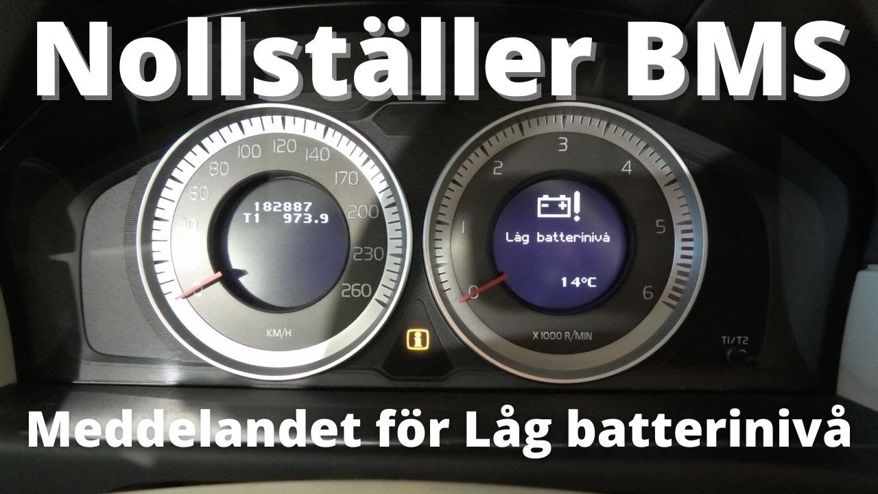 Nollställer BMS.  (Battery Monitoring Sensor) Låg batterinivå.