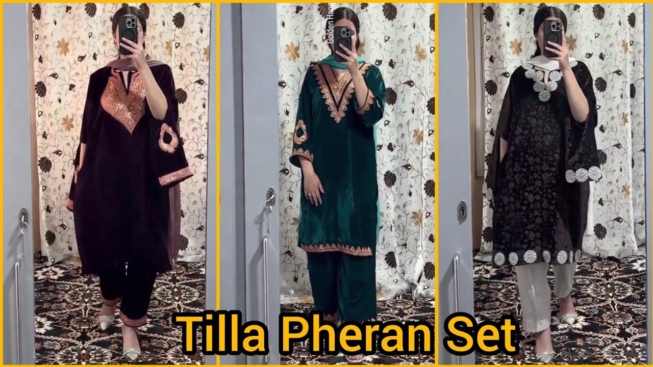 Комплект Tilla Work Pheran 🍁 || Костюмы Махмаля Кураба 😍