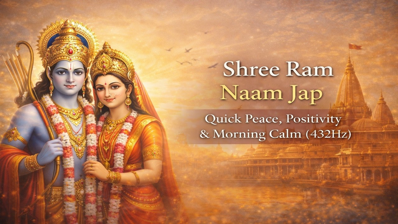 Shree Ram Naam Jap | Quick Peace, Positivity & Morning Calm (432Hz)