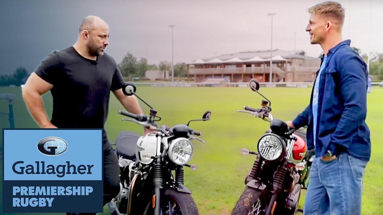 Flats & David Strettle take Triumph Motorbikes for a ride | The Blindside | Gallagher Premiership
