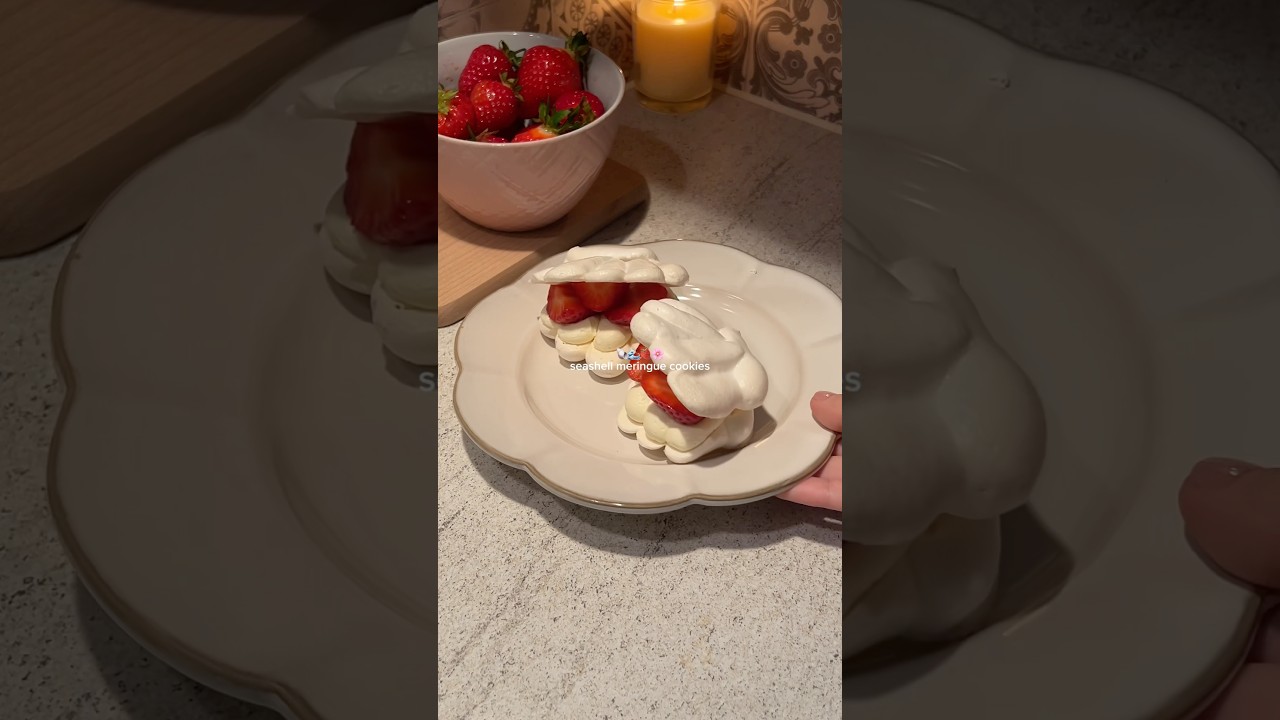 Seashell meringue cookies #baking