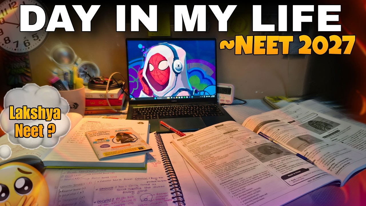 Day In a Life of Neet Aspirant ✨ | Lakshya NEET 2027 | 12th Grader study vlog