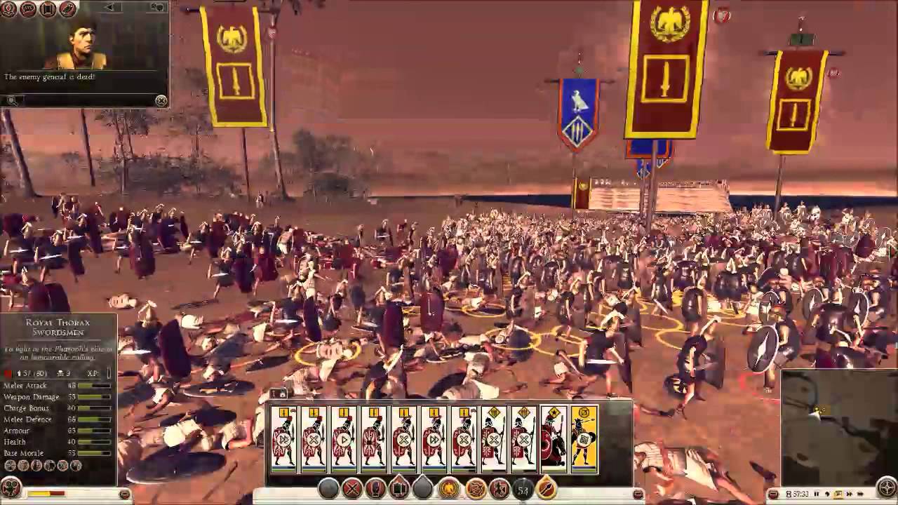 Total War: Rome 2. Rome vs Egypt. River Crossing Battle.