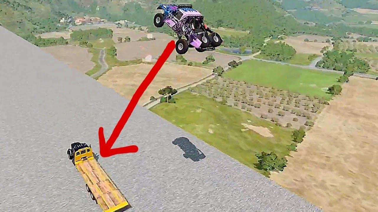 Extreme Stunts in BeamNG , Each Stunt is Different  | #7