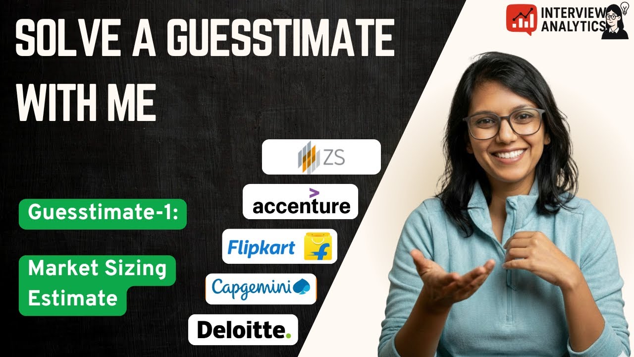 Guesstimate Questions for Business Analyst Interview | Step-by-Step Approach | Market Sizing / TAM