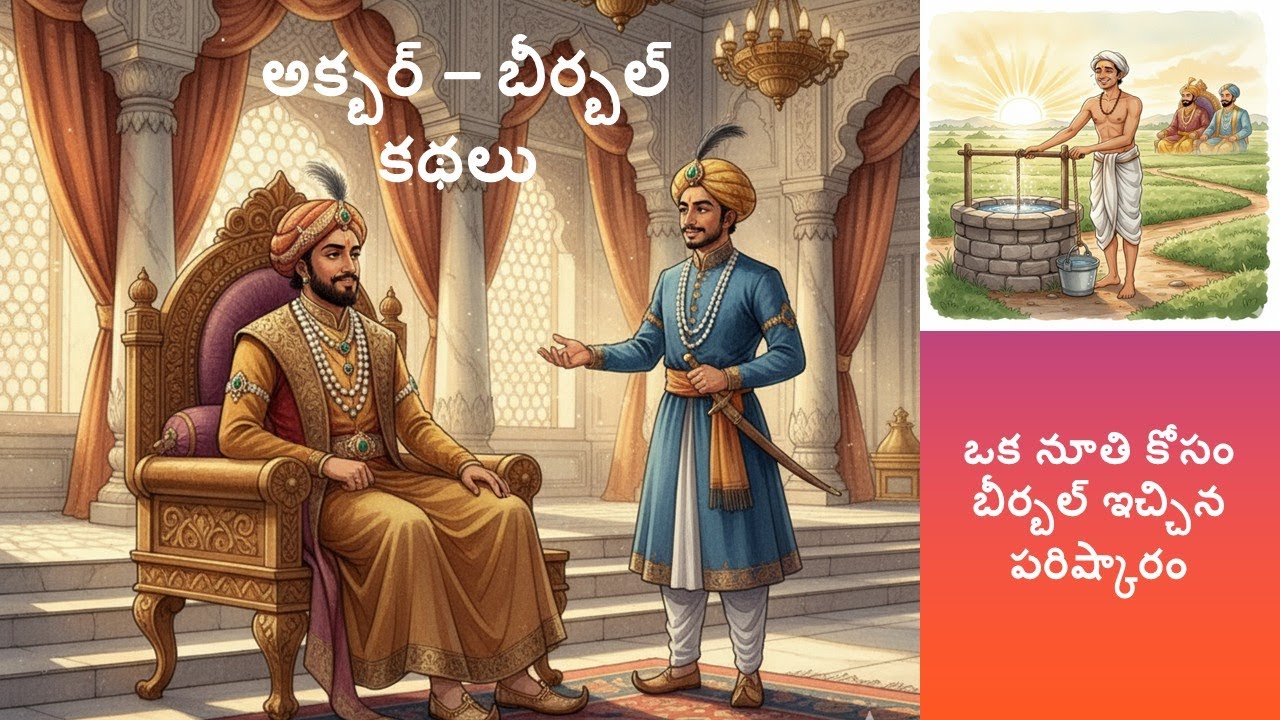 అక్బర్ &ndash; బీర్బల్ కథలు | Akbar & Birbal Telugu Story | Farmer & Zamindar Justice Story