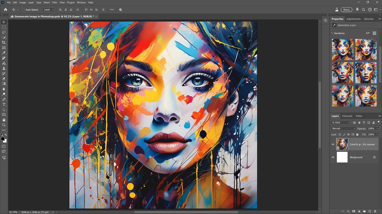 Как создавать ИИ-изображения в Photoshop с помощью Adobe Firefly