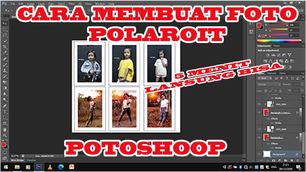 tutorial cara membuat foto polaroit I potoshoop