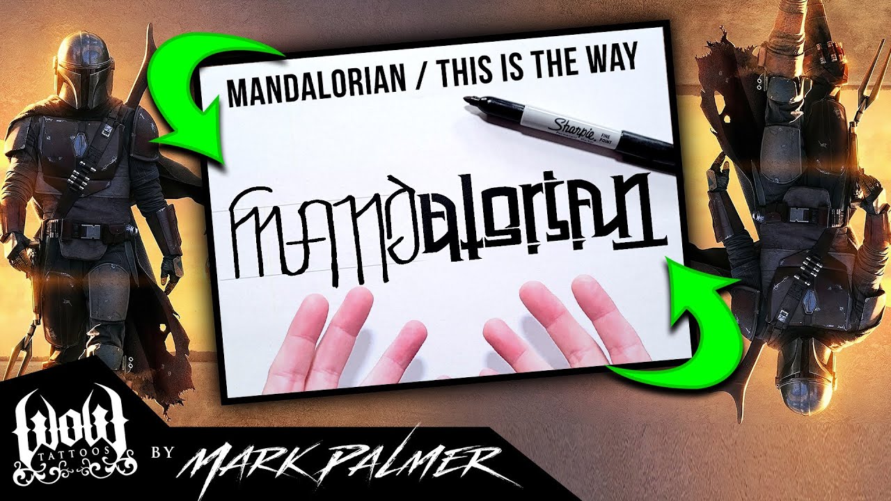 MIND BLOWING LETTERING ART! Famous artist draws The Mandalorian - S2E10