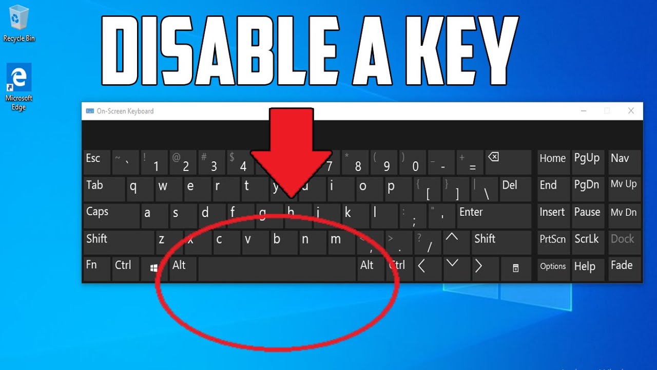 Как отключить/заблокировать клавишу на клавиатуре Windows 10