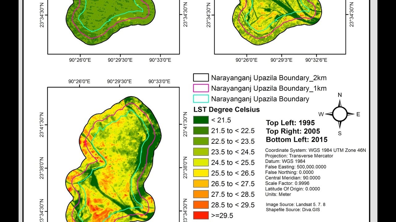 LST (Land Surface Temperature) Measurement from  Landsat-7 data   1