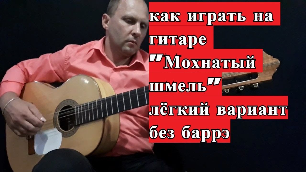Мохнатый шмель. Без баррэ.Разбор на гитаре.Лёгкий вариант песни.Аккорды. #разбор #гитара #guitar