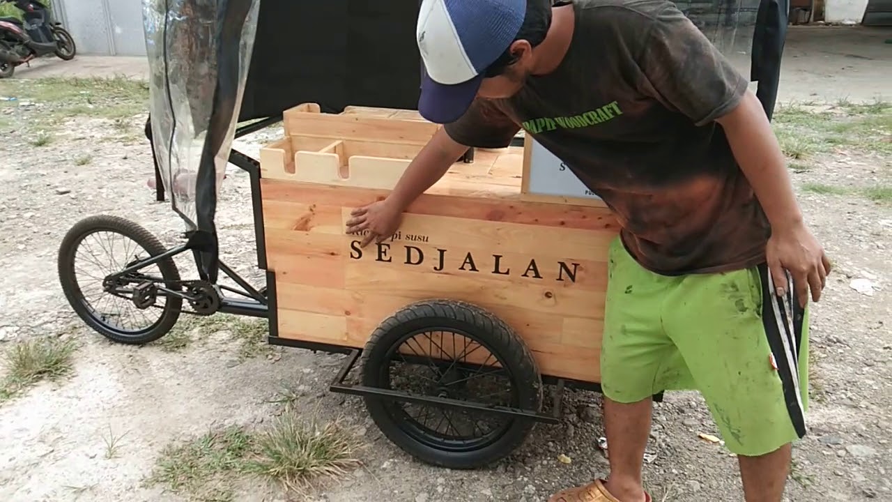 cafe bike sedjalan gerobak sepeda