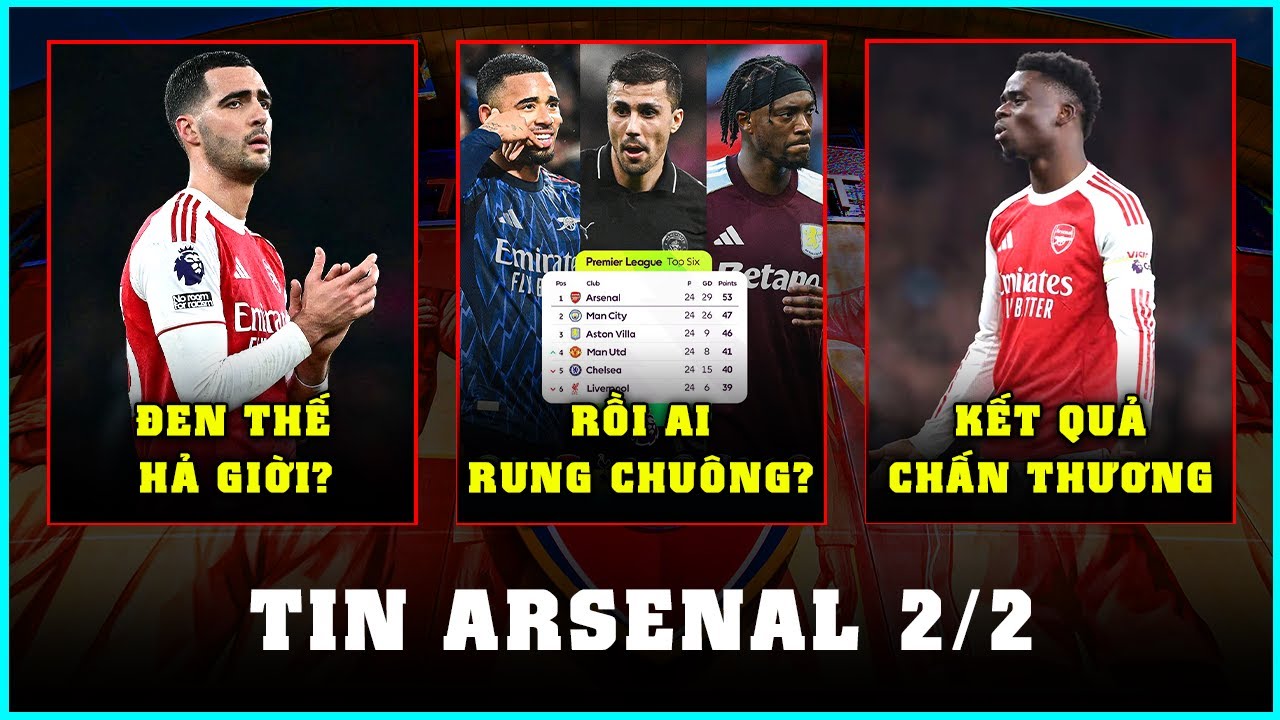 TIN ARSENAL 2/2: MERINO NGHỈ DÀI HẠN, SAKA CHẤN THƯƠNG BÍ ẨN