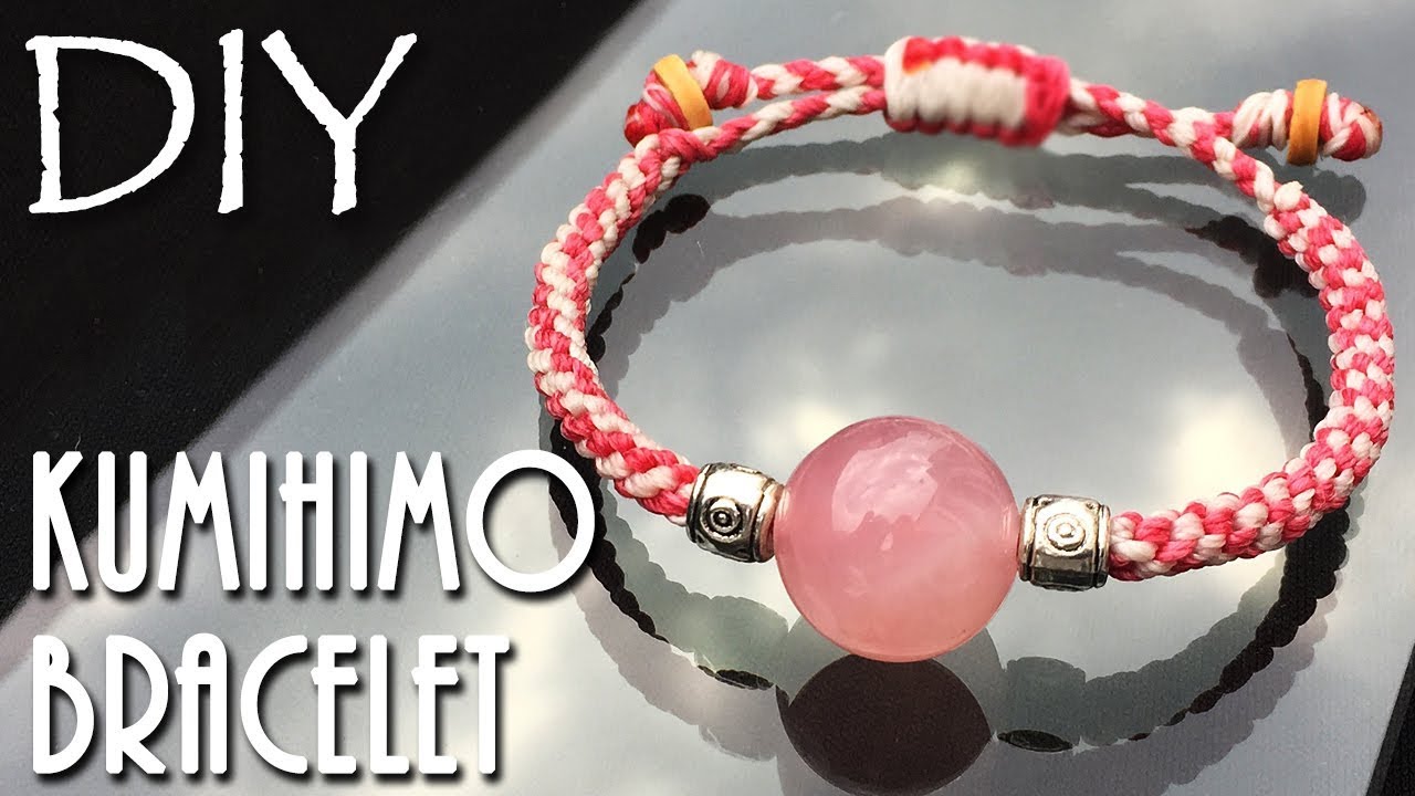 一番分かりやすい四つだたみ(組みひも)の編み方！！【マクラメ動画】Kumihimo Bracelet Tutorial