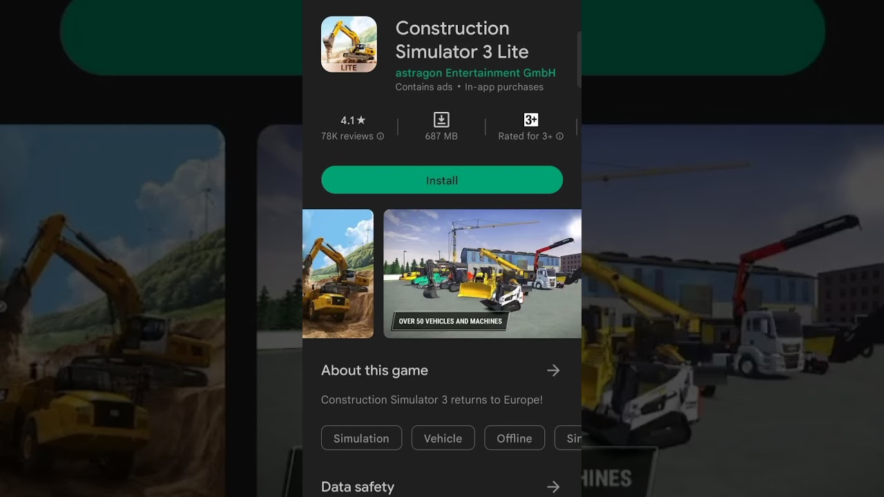 how to download construction simulator  in android