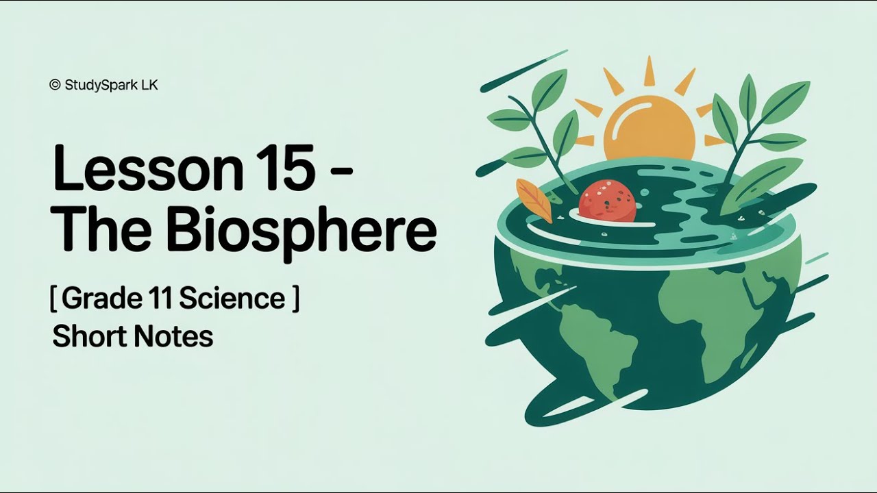 Lesson 15 &ndash; The Biosphere 🌍 | Grade 11 Science Short Notes