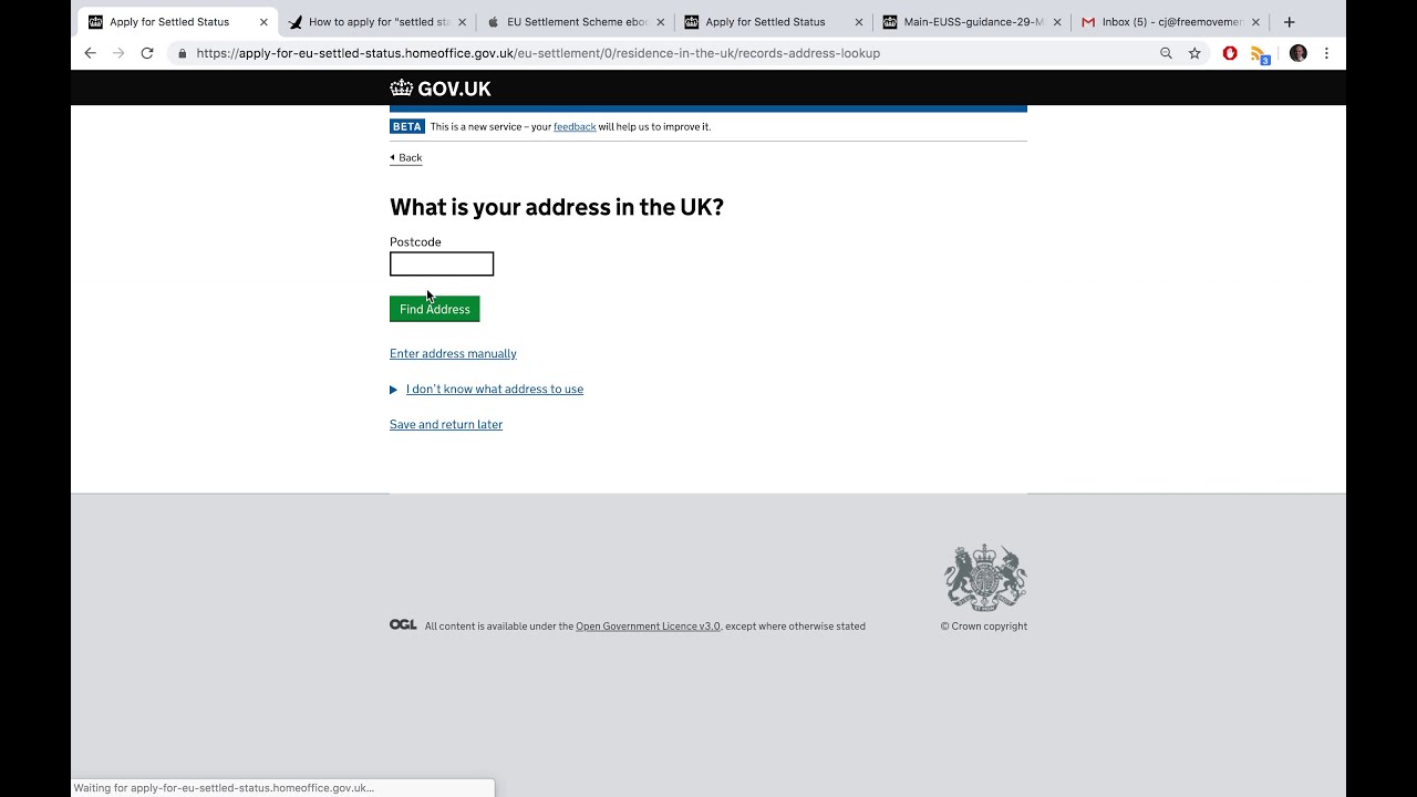 EU settled status walk-through - applying for children