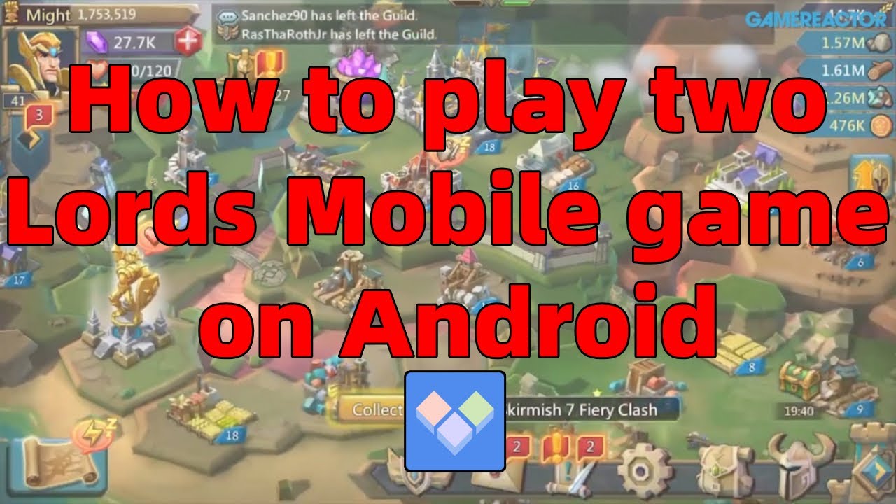 How to play TWO  Lords Mobile game on one device
