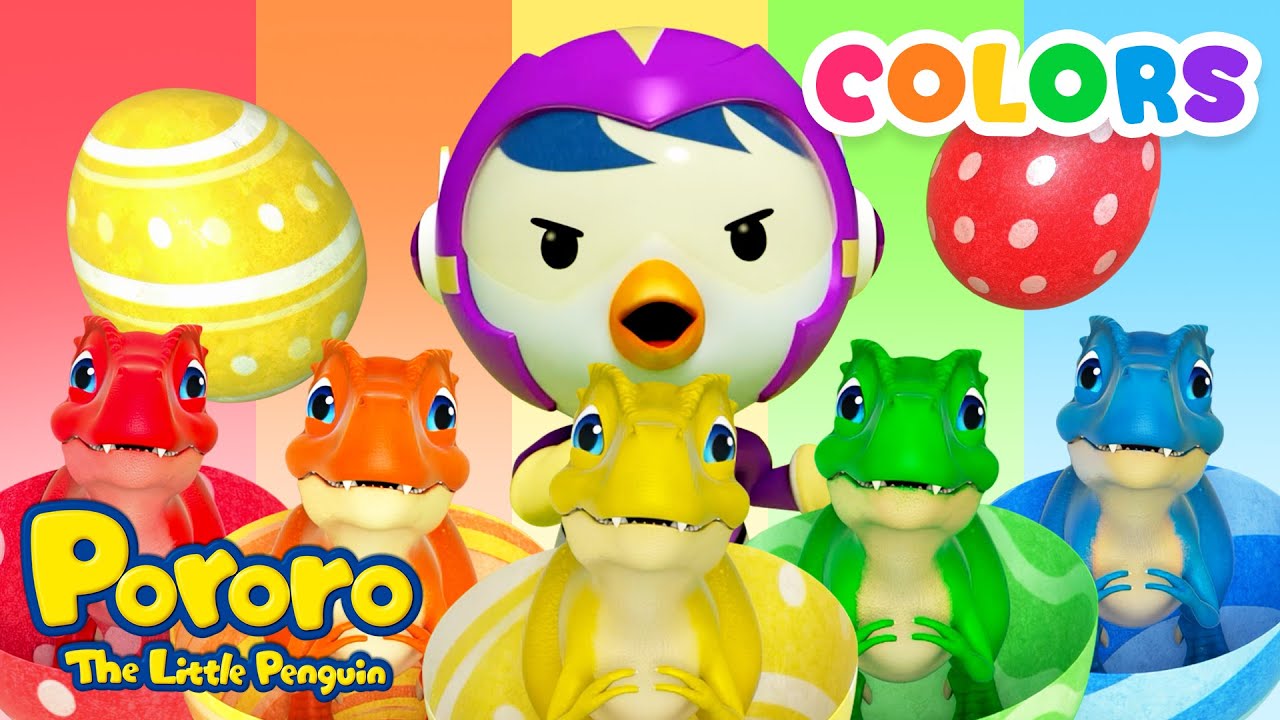 Learn Colors with Pororo!🌈 | Colorful Rainbow Egg Hunt! | Colors for Kids | Learnings for Kids