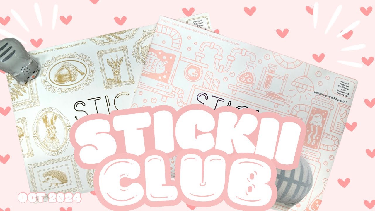 STICKIICLUB Subscription | Cute and Vintage Packs | Oct 2024