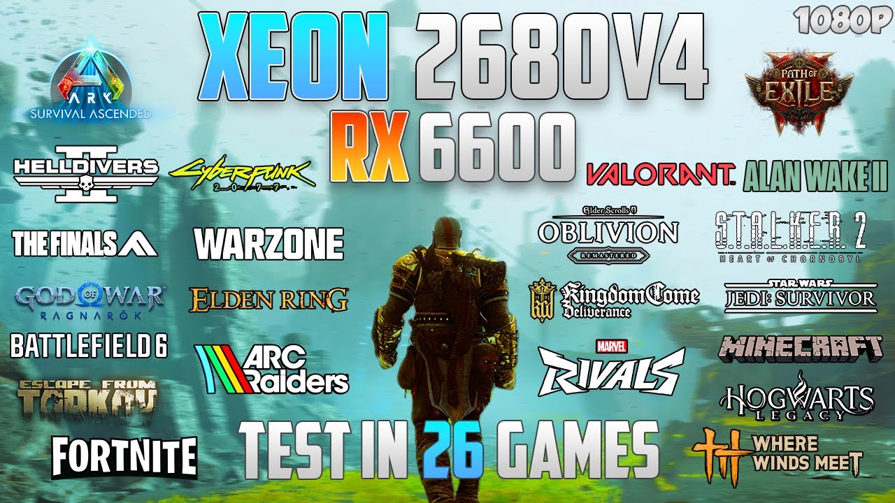 $350 Gaming PC: Xeon E5-2680 V4 + RX 6600 Test in 26 Games