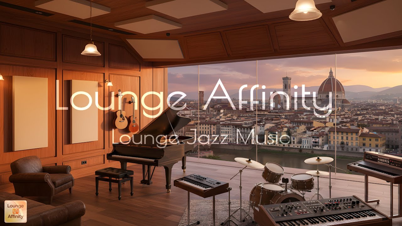 (OLED Safe Screen) Firenze Studio 3 Hours of Jazz for Deep Sleep | Lounge Affinity