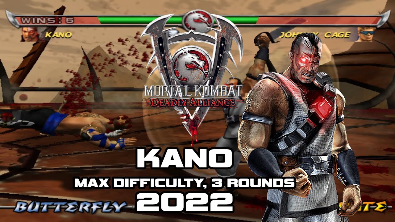 Mortal Kombat Deadly Alliance 2022 (PS2): Kano on Max, 3 Rounds