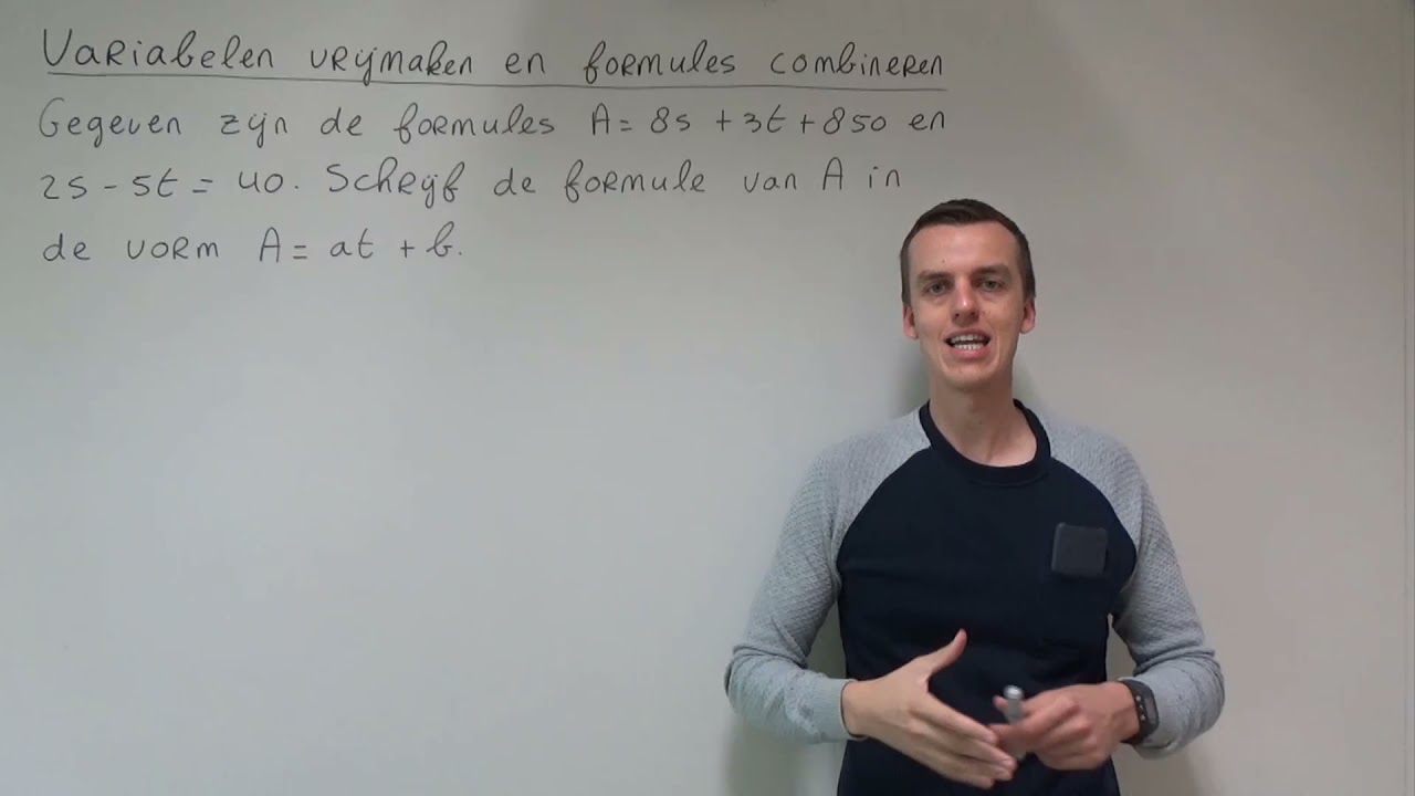 Variabelen vrijmaken en formules combineren (HAVO wiskunde A)