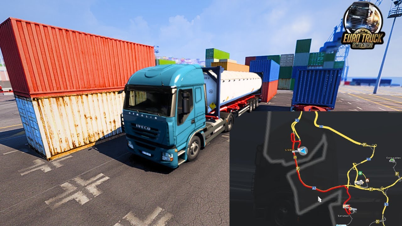 iveco stralis carregado com silo direto de portugal -ETS2 1.58-