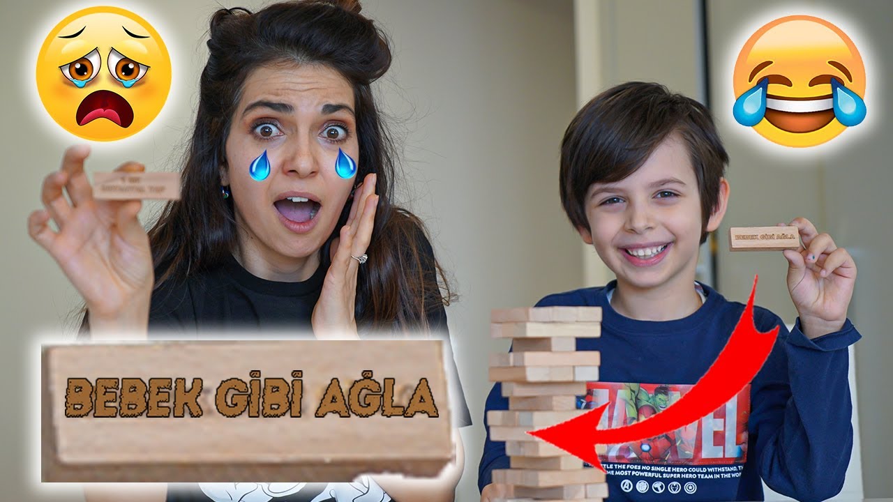 BEBEK GİBİ AĞLA! ( CEZALI JENGA OYNADIK )
