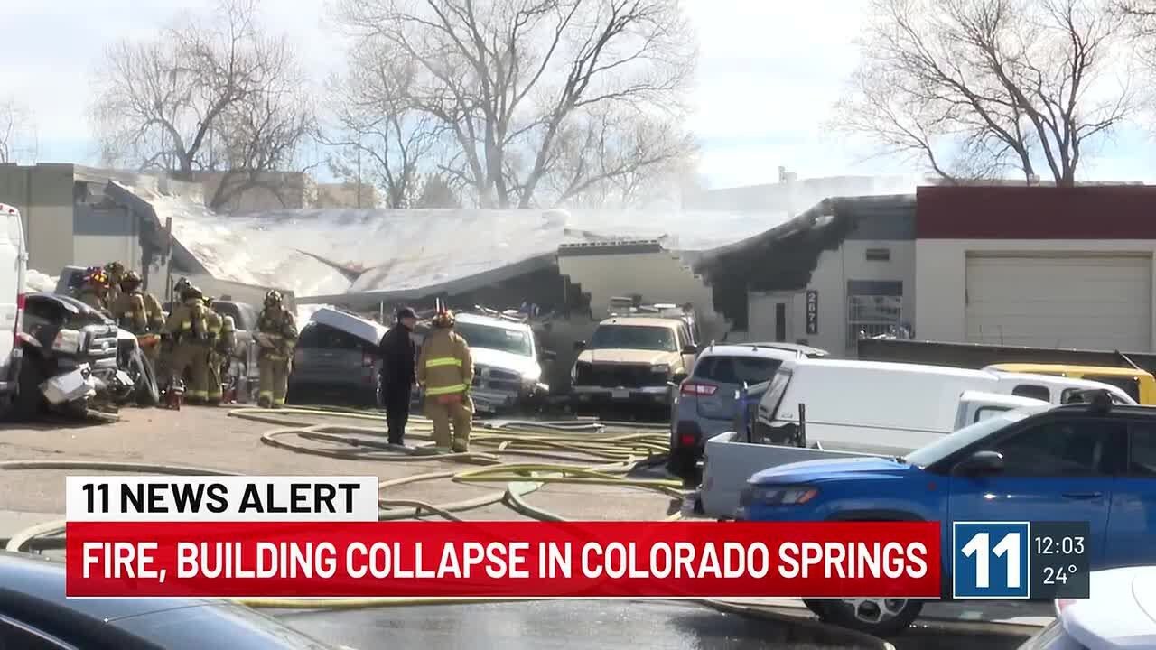 Crews respond to fire, building collapse in southeast Colorado Springs