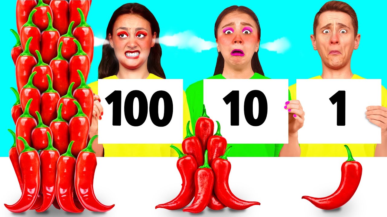 100 Layers of Food Challenge | Awesome Kitchen Hacks by KaZaZa Challenge