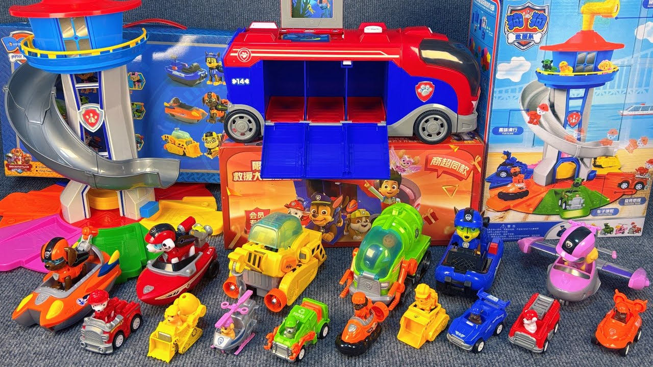 Paw Patrol Lookout Tower Unboxing & Vehicle Showcase | Smooth Car Demo | Relaxing ASMR